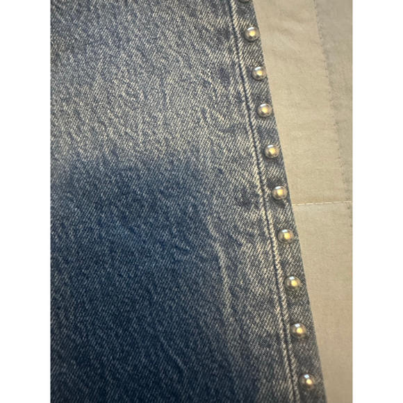 J.Crew Blue Low Rise Wide Leg Jeans with Studs Women's Size 30 - Picture 4 of 5
